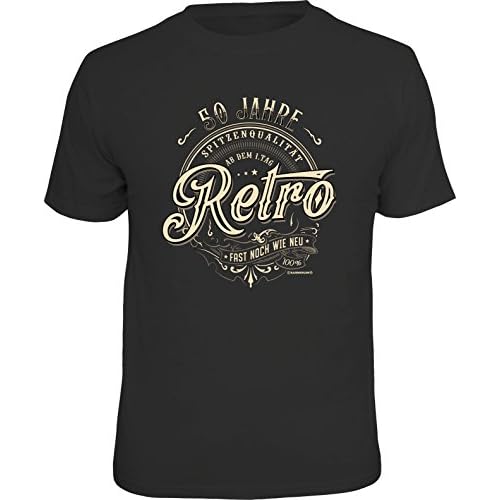 RAHMENLOS Original Geschenk T-Shirt zum 50. Geburtstag: 50 Jahre Retro, Fast noch wie neu! S