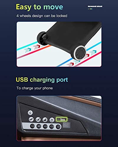 FDW-Shiatsu-Massage-Chairs-Full-Body-and-Recliner-Zero-Gravity-Massage-Chair-Electric-with-Built-in-Heart-Foot-Roller-Air-Massage-Easy-to-Move-for-Home-OfficeBlack