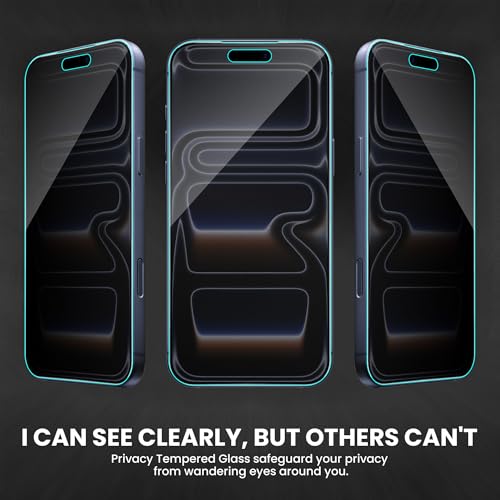 Image of ArmourPro Matte Privacy Tempered Glass for iPhone 17 Pro Max - Anti Spy Anti Glare Screen Protector, 9H Scratch Resistant, Smooth Touch, Full Coverage