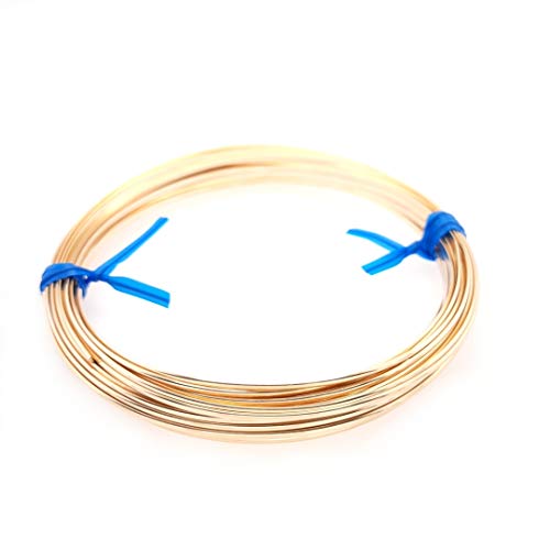 Image of 1 Ounce (25 Ft) 14 /20 Yellow Gold Filled Wire 18 Gauge, Half Round, Dead Soft - from Craft Wire