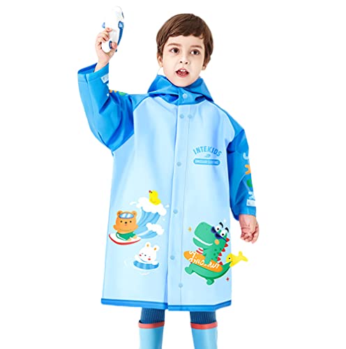 Image of Toddler Raincoat for Boys Girls Rain Poncho Waterpoof Kids Rain Jacket 3D Cartoon Hoodie Kids Rainwear 2XL Size 11-12 Years