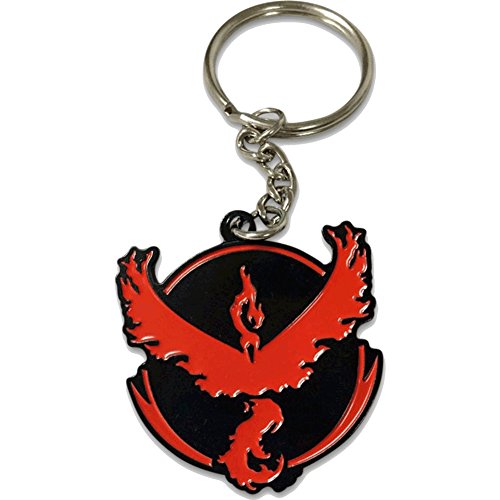 Double Sided Keychain Pokemon GO Plus Keychains Team Instinct Valor Mystic, Team Valor, One Size
