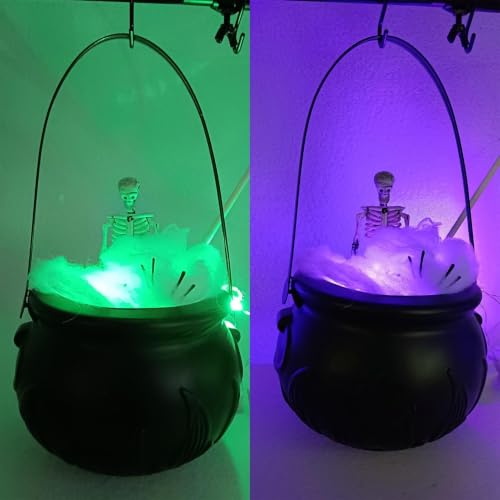 Caldero Halloween para decorar mesas y cocinas con tematica espeluznante de esqueleto 4
