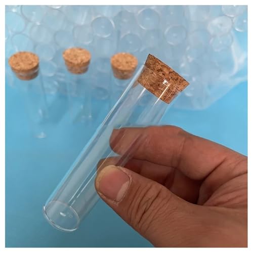 Tube à essai en plastique transparent pour dragées de mariage et décoration de table x100