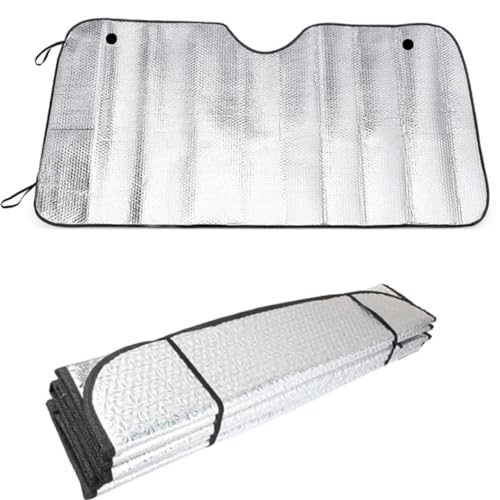 Nakloe - Parasol Coche Delantero - Parasol Coche - Proteccion efectiva contra el Calor y Rayos UV - Parasol para Coche, Furgoneta, Todoterreno y Camiones - Diferentes Medidas (150x80 cm)