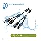 SOLARTRONICS Y-Steckverbinder Paar Verteiler für Solarstecker Solarpanel Photovoltaik 2- bis 6-fach Kupplung 1000V PV Solarkabelverbinder Wasserdicht IP67 Schwarz UV-beständig (2-fach Kabel)