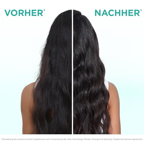 Garnier Fructis Aloe Vera + Haarmaske, Leave-In Haarkur für normales bis trockenes Haar & Kopfhaut, Mehr Geschmeidigkeit und Glanz, Intensive Feuchtigkeit, Ohne Silikone, Vegan, Hairfood, 3in1, 400ml