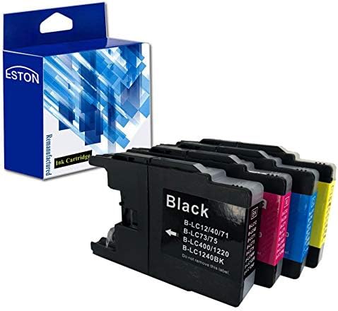 ESTON LC75 Black Color Ink Compatible Replacements for Brother LC-71 LC-75 MFC-J280W MFC-J425W MFC-J430W MFC-J435W LC75 (8Pack-2Black,2Cyan,2Magenta,2Yellow)