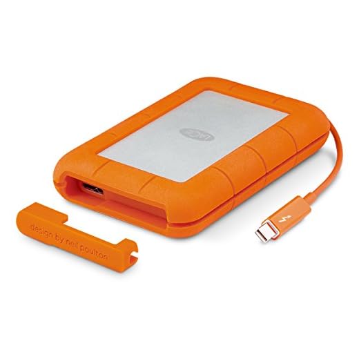 LaCie Rugged Thunderbolt USB 3.0 2TB External Hard Drive Portable HDD (STEV2000400)