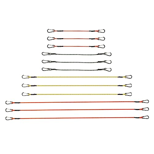 KEEPER - Carabiner Bungee Cords, 12 Pack in Assorted Colors and Sizes - 18", 24", 36", and 48” Bungee Cords #1