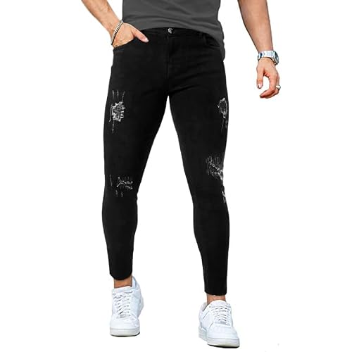 GINGTTO Mens Skinny Jeans Stretch Ripped Jeans Pants Men