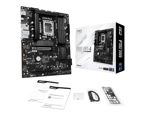 Image of ASRock B860 Pro A Intel Core Ultra DDR5 8666 MHz 256GB M.2 LGA1851 ATX Motherboard BIOS Flashback SATA3 6.0 Gb /s PCIe 5.0