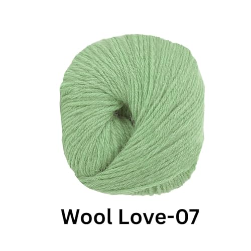 Image of VCR Sage Green Yarn, 25 Grams Hank, 85 Meters Length, 100% Merino Wool, Pack of 1, Shrink-Resistant Soft, Warm and Premium Wool Yarn for Knitting, Crochet and Craft Projects
