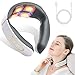 Produktbild Nackenmassagegerät,6 Modi 9 Intensitätsstufen Kabellos Tragbares Elektrisches Massagegerät,4-Kopf-Puls-Massage und Heizfunktion mit konstanter Temperatur für Nacken zur Schmerzlinderung
