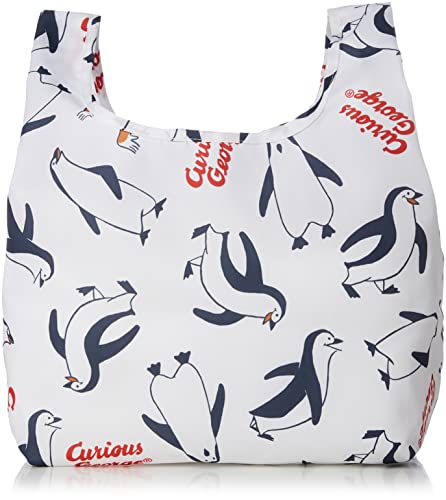 丸眞 ミニエコバッグ おさるのジョージ ペンギンとジョージ 4765019600 H33×W25×D20cm