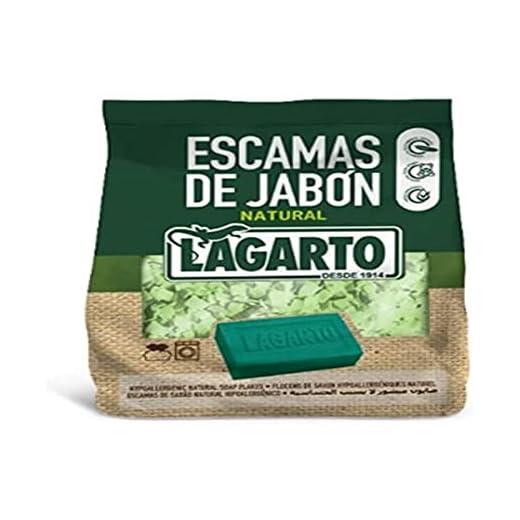 LAGARTO escamas de jabon natural verde. Bolsa de 400gr