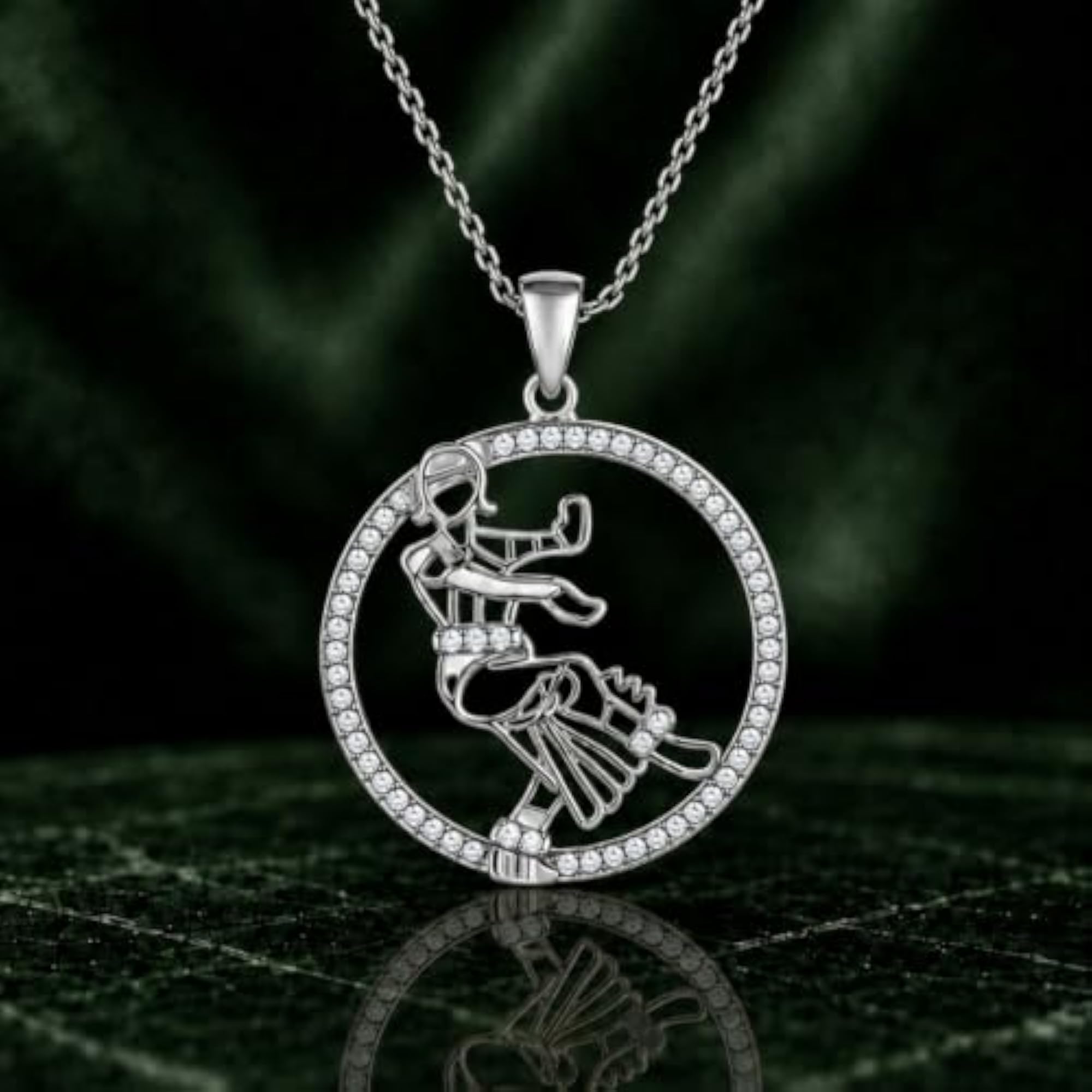 Women's 925 Silver Classical Dancing Girl Pendant with Chain