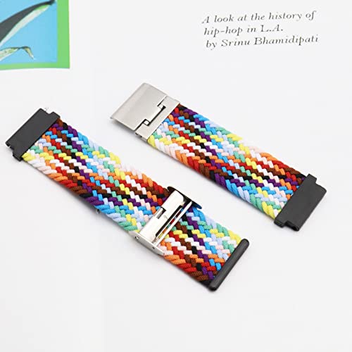 Horlogebandje vervangen compatibel met Garmin Vivoactive 4S/Vivomove 3S/Venu 2S/Fossil Q Venture Gen 3 verstelbare horlogeband 140 mm-235 mm 20 mm kleurrijk, 20mm, Nylon - Image 7