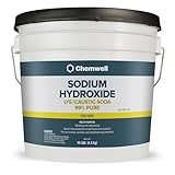 Chemwell Caustic Soda (10 lbs) - Pure Sodium Hydroxide Lye for Soap Making, Cleaning, Drain Opening or Maintenance & Industrial Use