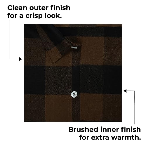 Image of GHPC Cottswool Winter Wear Woolen Big /Buffalo Checks Full Sleeves Regular Fit Formal Shirt for Men