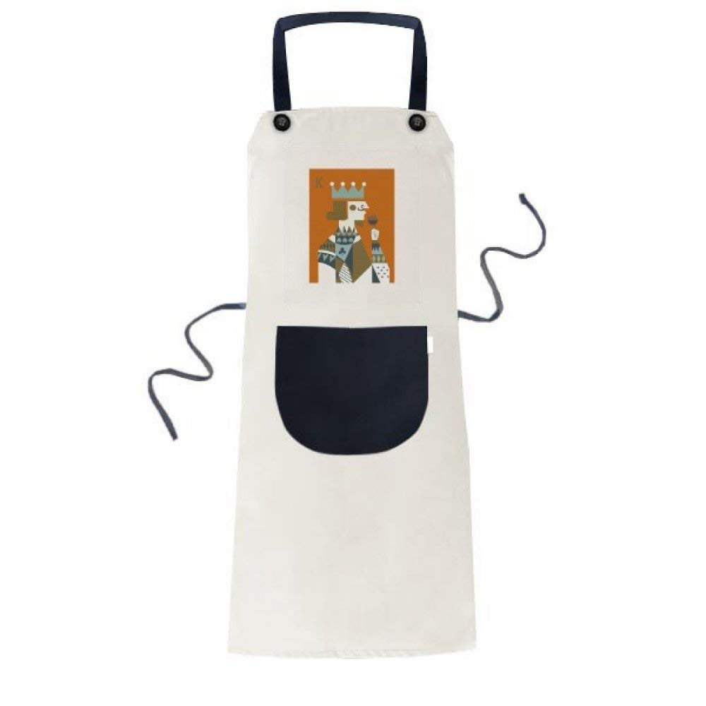 Tablier de chef Jouer Cards K au design illustration élégante et finitions soignées beige