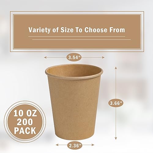 Lamosi Kraft paper cups, Paper Coffee Cups, Hot/Cold Beverage Drinking Cups - Image 2