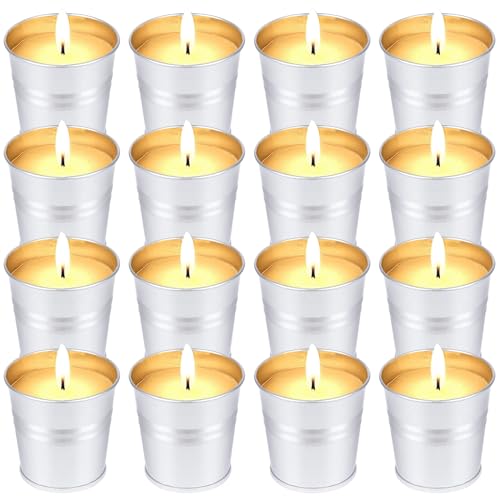 16 velas de citronela para exteriores, 280 horas de combustión, para exteriores, velas aromáticas de citronela, cera de soja natural, aroma a citronela, vela perfumada para jardín, interior, el mejor