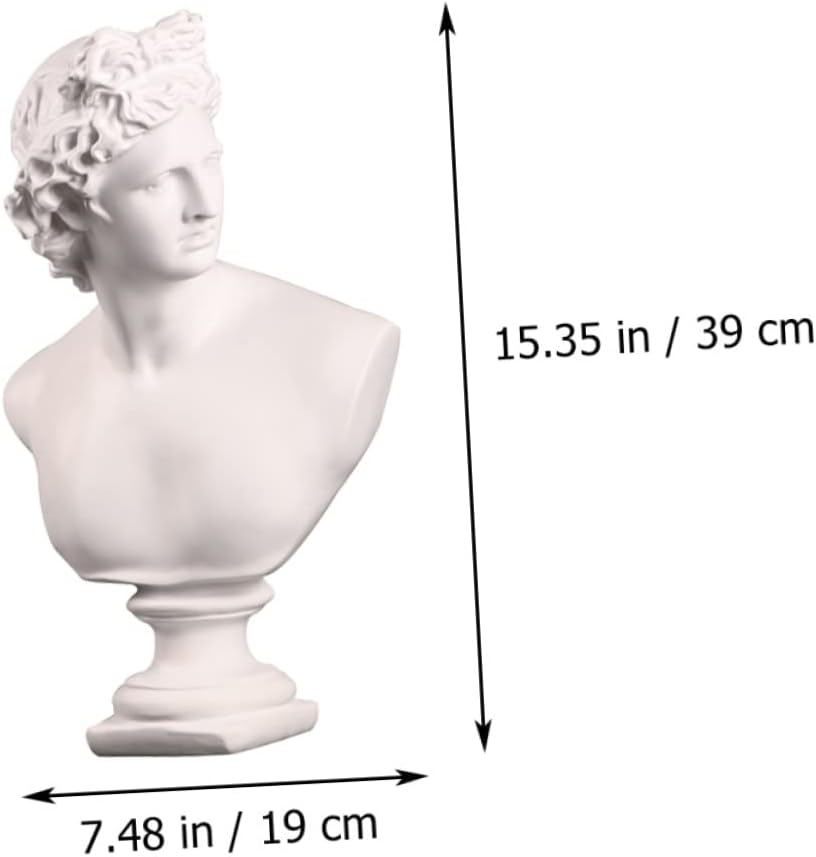 David Bust Statue Figurine Sculpture for Home Decor Unique Plaster Ornament Craftsmanship for Holidays and Birthdays Stylish Office