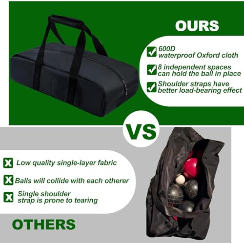 Bolsa de bochas impermeable con doble cremallera para entrenamiento 5