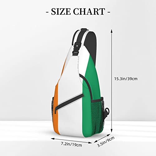 Mochila bandolera unisex negra para senderismo miniatura 4