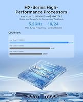 ACEMAGIC M5 Mini PC, Intel Core i7-14650HX (16C/24T), 32GB DDR4 1TB PCIe 4.0 SSD Win11 Pro Mini Desktop Computer, Intel UHD Graphics 14th, Triple 4K Display/WiFi 6 für 3D-Rendering, Content Creation – Ansicht 3
