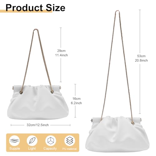 TRBSXRT Cloud Pouch Handbag for Women - Luxurious Shoulder Bag Cute Leather Crossbody Tote Bags2
