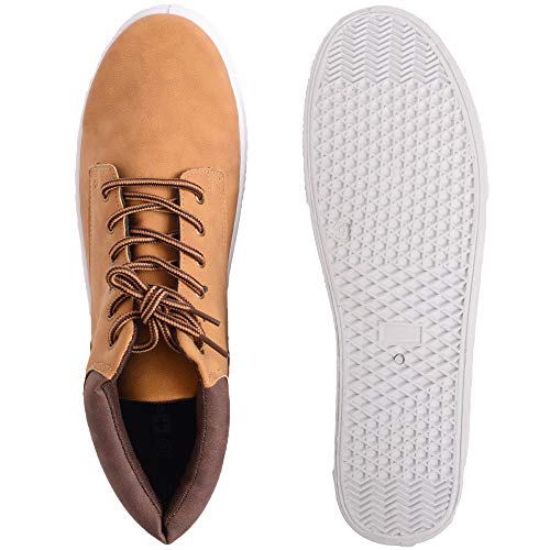 Alpine Swiss Keith Mens High Top Fashion Sneakers Lace up Casual Boots4