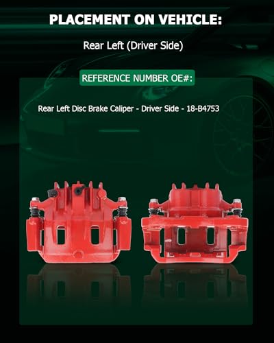 Image of SCITOO Rear Left Brake Caliper With Bracket 18-B4753 Compatible For Ford For Excursion 2000-2005 For Ford For F-250 Super Duty 2000-2004 For Ford For F-350 Super Duty 2000-2004