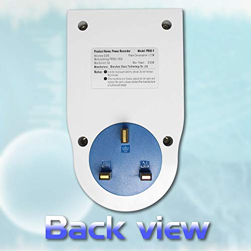 PR10-F TFT LCD Screen UK13A Socket Power Meter Monitor Plug Energy Meter Watt AC Electrical Tester Usage Monitor