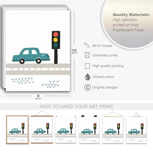 Siumeili FY0217 6 Pcs Transportation Wall Art Car Nursery Decor Boys Room Wall Decor thumb #5