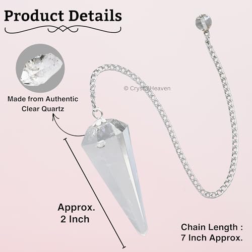 Image of Certified Clear Quartz Pendulum Dowsing Tool