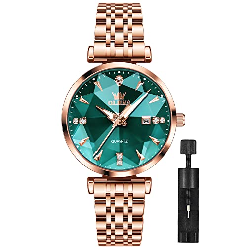 OLEVS Rose Gold Diamond Women's Watch