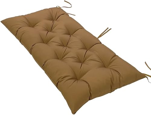 Cojín de banco impermeable para interiores y exteriores, antideslizante, para silla de columpio, cojín grueso de dos plazas para muebles de patio,