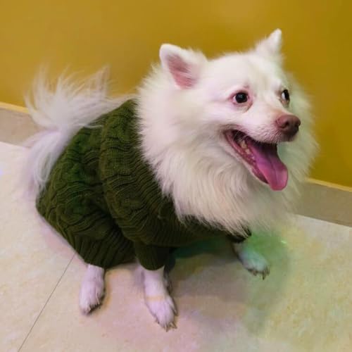 Image of Lulala Dog Sweater for Winter | Warm Knitted Woolen Sweater for Small & Medium Dogs | Cozy Cable Knit Pullover for Pets | Soft & Stretchable Winter Dog Clothes