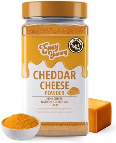 EASY YUMMY - Cheddar Cheese Powder 300g โ Instant Cheese Flavour for Meals & Snacks โ Always Ready, No Fridge Needed โ Made in Europe from 100% Real Cheese โ Natural Colouring