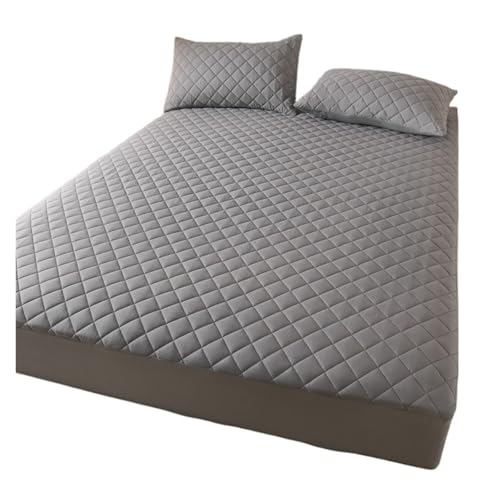 Protector Colchon Impermeable Funda de colchón Impermeable, Protector, antiácaros, Antibacteriano, sábana Bajera Ajustable, cubrecolchón, Gris Oscuro para hogar(Twin 38x75in)