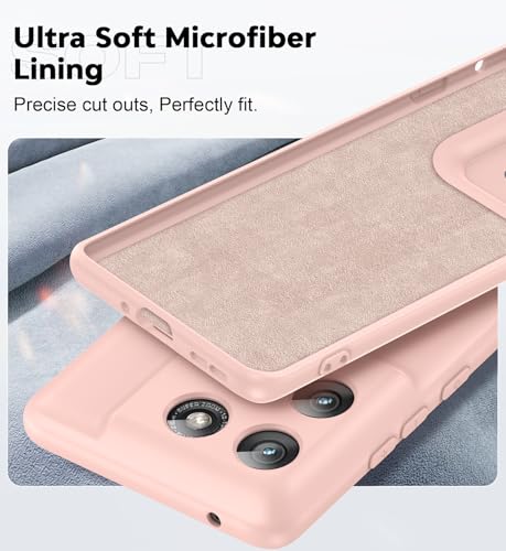 LeYi for Moto-Edge-2025 Phone Case:Moto Edge 2025 Case with Liquid Silicone Rubber Shockproof, Slim & Anti-Scratch Phone Case for Motorola Edge 2025, Pink by LeYi - Used condition - Image 2