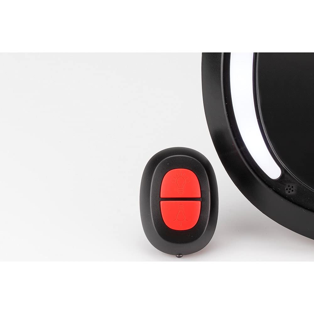 Interbaby Specchio auto per seggiolino posteriore con luci Led e telecomando, Nero