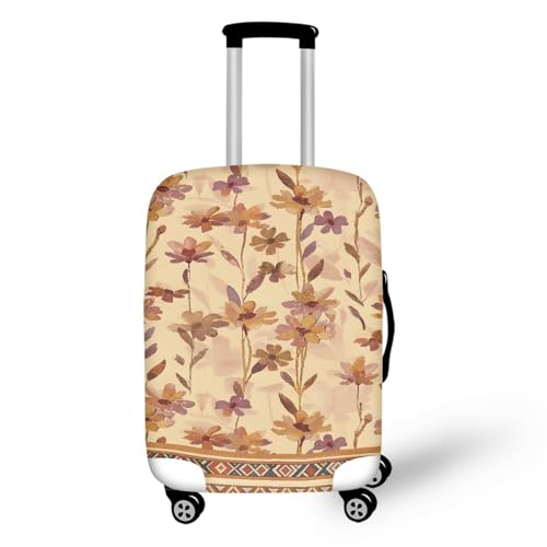 Housse de valise élastique M fleurs jaunes contre chocs et rayures
