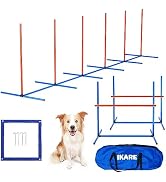 IKARE 4 Piece Dog Agility Training Equipment Pet Obstacle Course Training Starter Kit for Outdoor...