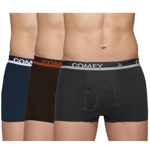 Image of Amul Comfy Men's Trunk Underwear | Soft Outer Elastic | Soft Waistband | Breathable Comfortable Innerwear | Pack of 2 | Color May Vary