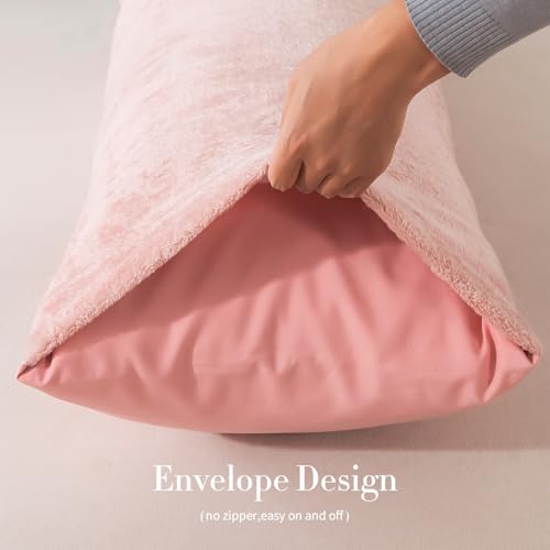 WhatsBedding Memory Foam Body Pillow with Plush Fuzzy Cover, Full Body Pillow for Adults, Long Pillow for Sleeping, Soft Pillow Fluffy Supportive