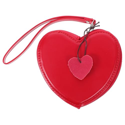 KESYOO Heart Purse Heart Shaped Coin Purse Red Heart Wallet Crossbody Bag Shoulder Bag Wallet