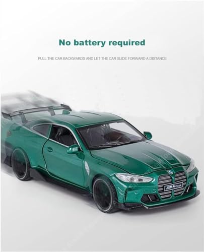 Image of Invite 1:32 Diecast Model Alloy B-M-W M4 Metal Pull Back Car with Sound Light, Openable Doors, Toy Vehicles for Kids Gift, car for Kids(Colors as Per Stock)